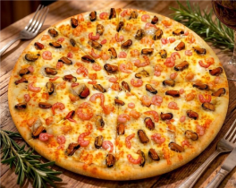 Изображение Пицца с морепродуктами, 1 100 гр
