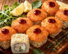 Изображение Спайс ролл с копчёной курочкой