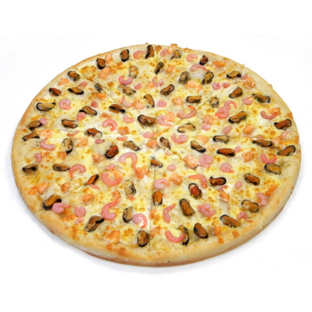Пицца с морепродуктами d 40см, вес 1кг 200гр