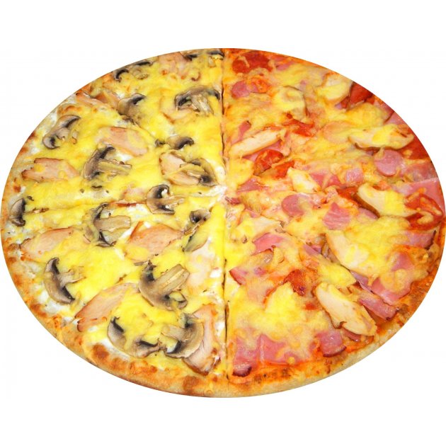 Пицца 2 половинки Мясная/Жульен 40 см